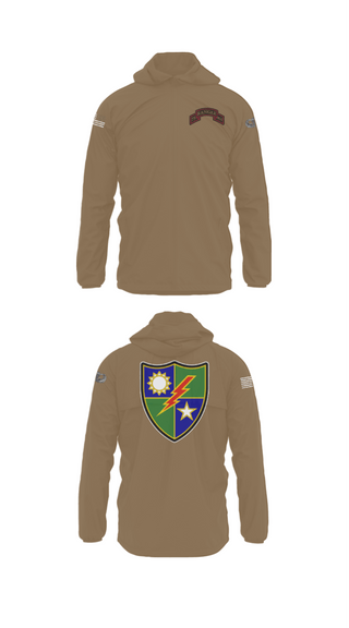 Windbreaker, 75th Ranger Regiment, Army, Teamtime, Team time, sublimation, custom sports apparel, team uniforms, spirit wear, spiritwear, sports uniforms, custom shirts, team store, custom team store, fundraiser sports, apparel fundraiser