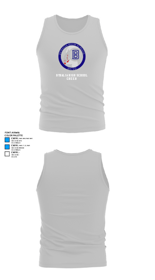 Tank Top, Byhalia High School Cheer, Cheer, Teamtime, Team time, sublimation, custom sports apparel, team uniforms, spirit wear, spiritwear, sports uniforms, custom shirts, team store, custom team store, fundraiser sports, apparel fundraiser