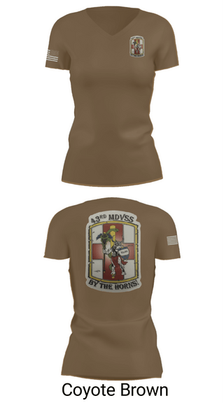 Womens Short Sleeve Vneck Shirt, 43rd Medical Detachment, , Teamtime, Team time, sublimation, custom sports apparel, team uniforms, spirit wear, spiritwear, sports uniforms, custom shirts, team store, custom team store, fundraiser sports, apparel fundraiser