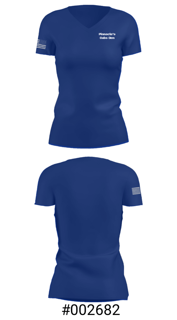 Women's Short Sleeve Vneck Shirt, Pinnacle's Cubs Den, , Teamtime, Team time, sublimation, custom sports apparel, team uniforms, spirit wear, spiritwear, sports uniforms, custom shirts, team store, custom team store, fundraiser sports, apparel fundraiser