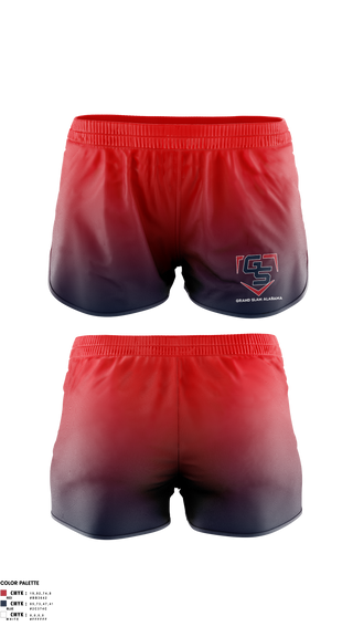 Womens Shorts, Grand Slam Alabama, Baseball, Teamtime, Team time, sublimation, custom sports apparel, team uniforms, spirit wear, spiritwear, sports uniforms, custom shirts, team store, custom team store, fundraiser sports, apparel fundraiser