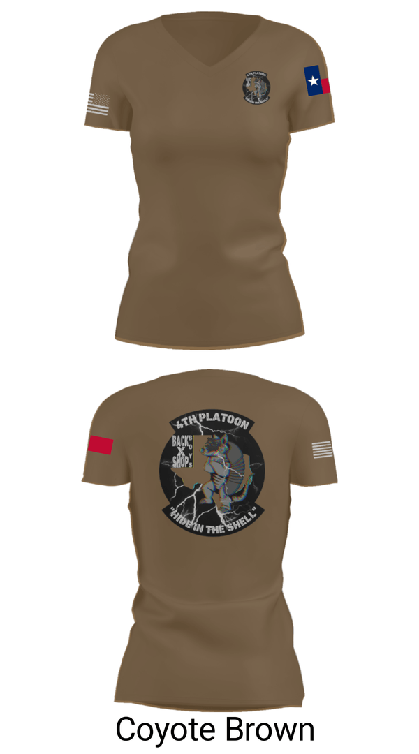 Women's Short Sleeve Vneck Shirt, 90th ASB B co 4Th Platoon, Army, Teamtime, Team time, sublimation, custom sports apparel, team uniforms, spirit wear, spiritwear, sports uniforms, custom shirts, team store, custom team store, fundraiser sports, apparel fundraiser