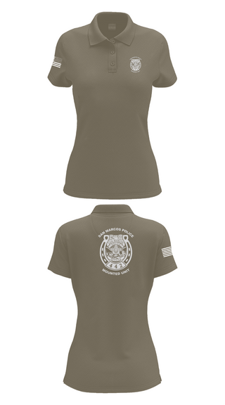 Womens Short Sleeve Performance Polo, San Marcos Police Mounted Unit, , Teamtime, Team time, sublimation, custom sports apparel, team uniforms, spirit wear, spiritwear, sports uniforms, custom shirts, team store, custom team store, fundraiser sports, apparel fundraiser