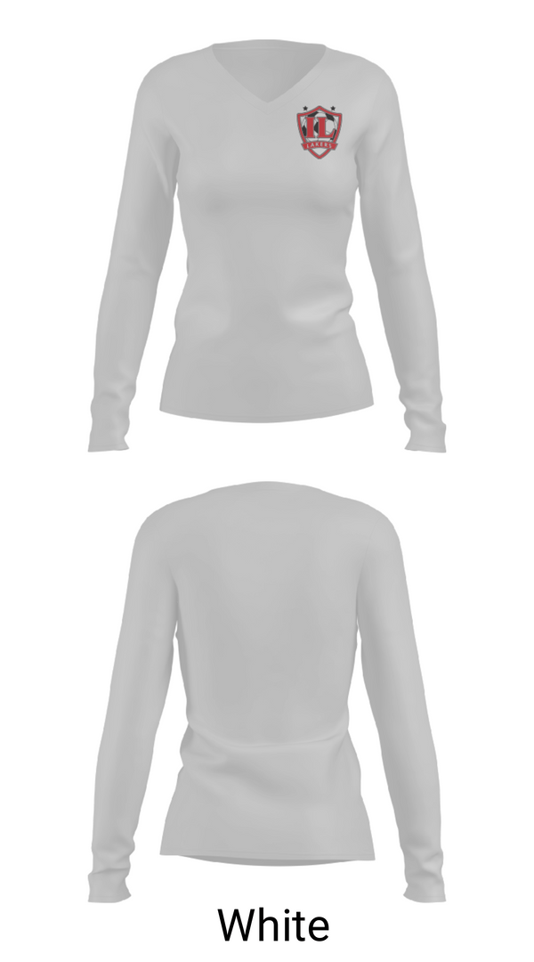 Womens Long Sleeve Vneck Shirt, Indian Lake High School Soccer, Men's Soccer, Teamtime, Team time, sublimation, custom sports apparel, team uniforms, spirit wear, spiritwear, sports uniforms, custom shirts, team store, custom team store, fundraiser sports, apparel fundraiser