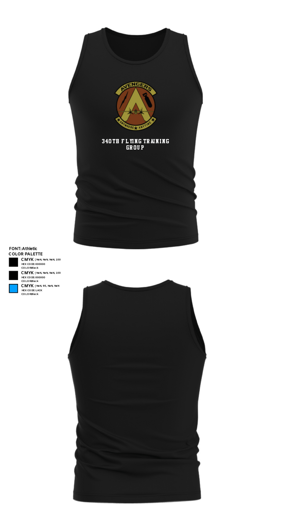 Tank Top, 340th Flying Training Group, Air Force, Teamtime, Team time, sublimation, custom sports apparel, team uniforms, spirit wear, spiritwear, sports uniforms, custom shirts, team store, custom team store, fundraiser sports, apparel fundraiser