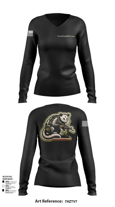 TactiCuhRGV.com 64452047 Women's Long Sleeve V-neck Shirt -1 129