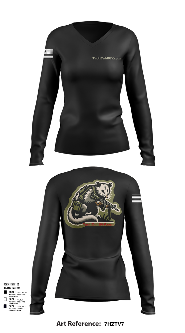 Womens Long Sleeve Vneck Shirt 1, TactiCuhRGV.com, Police, Teamtime, Team time, sublimation, custom sports apparel, team uniforms, spirit wear, spiritwear, sports uniforms, custom shirts, team store, custom team store, fundraiser sports, apparel fundraiser
