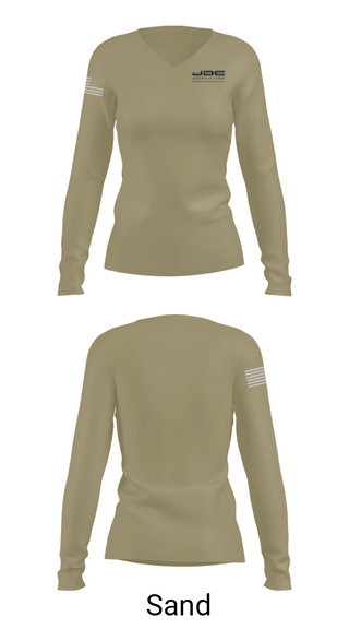 Womens Long Sleeve Vneck Shirt, JDC PBA, Police, Teamtime, Team time, sublimation, custom sports apparel, team uniforms, spirit wear, spiritwear, sports uniforms, custom shirts, team store, custom team store, fundraiser sports, apparel fundraiser