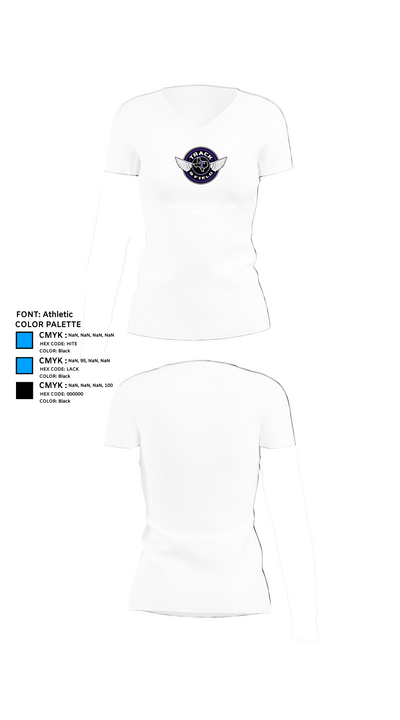 Throckmorton High School Cross Country 29705170 Women's Short Sleeve V-neck Shirt - 18