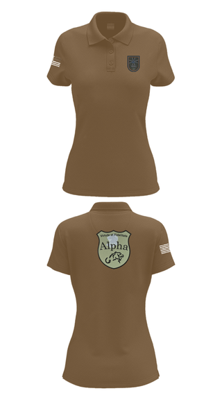 Womens Short Sleeve Performance Polo, 4./401 PzGrenBtl, Army, Teamtime, Team time, sublimation, custom sports apparel, team uniforms, spirit wear, spiritwear, sports uniforms, custom shirts, team store, custom team store, fundraiser sports, apparel fundraiser