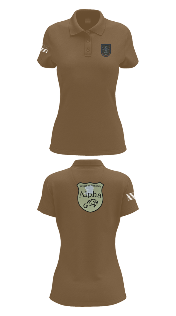 Womens Short Sleeve Performance Polo, 4./401 PzGrenBtl, Army, Teamtime, Team time, sublimation, custom sports apparel, team uniforms, spirit wear, spiritwear, sports uniforms, custom shirts, team store, custom team store, fundraiser sports, apparel fundraiser
