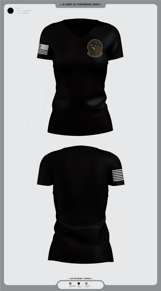 Womens Short Sleeve Vneck Shirt, 332 ECS SCOS, Air Force, Teamtime, Team time, sublimation, custom sports apparel, team uniforms, spirit wear, spiritwear, sports uniforms, custom shirts, team store, custom team store, fundraiser sports, apparel fundraiser