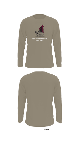 Long Sleeve Performance Shirt, West Creek High School Cross Country, Cross Country, Teamtime, Team time, sublimation, custom sports apparel, team uniforms, spirit wear, spiritwear, sports uniforms, custom shirts, team store, custom team store, fundraiser sports, apparel fundraiser