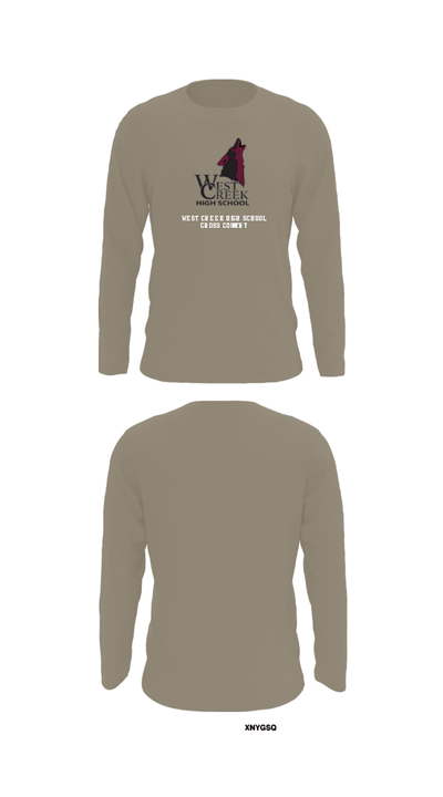 West Creek High School Cross Country 66177699 Long Sleeve Performance Shirt - 32