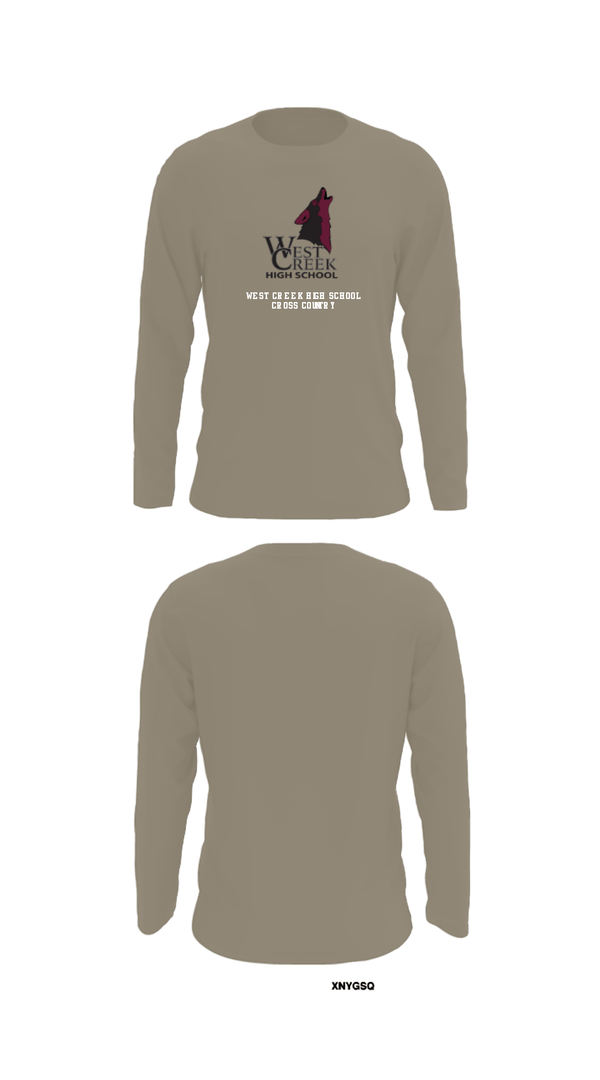 Long Sleeve Performance Shirt, West Creek High School Cross Country, Cross Country, Teamtime, Team time, sublimation, custom sports apparel, team uniforms, spirit wear, spiritwear, sports uniforms, custom shirts, team store, custom team store, fundraiser sports, apparel fundraiser