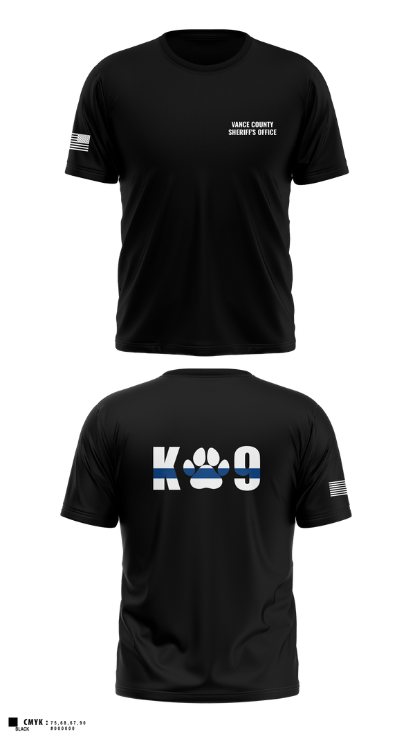 Short Sleeve Performance Shirt, Vance County Sheriff's Office  K9 Unit, Police, Teamtime, Team time, sublimation, custom sports apparel, team uniforms, spirit wear, spiritwear, sports uniforms, custom shirts, team store, custom team store, fundraiser sports, apparel fundraiser