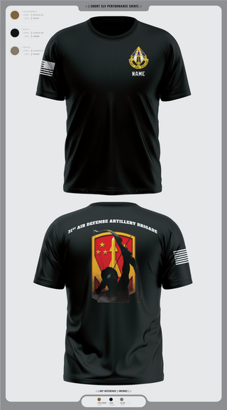 Short Sleeve Performance Shirt, 31st Air Defense Artillery Brigade, Army, Teamtime, Team time, sublimation, custom sports apparel, team uniforms, spirit wear, spiritwear, sports uniforms, custom shirts, team store, custom team store, fundraiser sports, apparel fundraiser