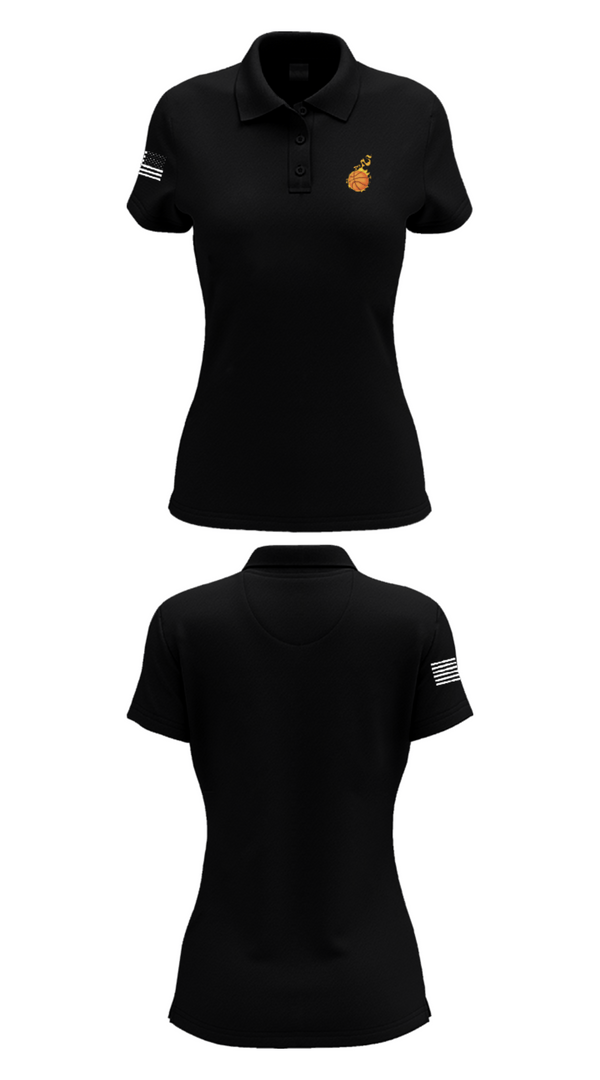 Women's Short Sleeve Performance Polo, Houston hot shots, Men's Basketball, Teamtime, Team time, sublimation, custom sports apparel, team uniforms, spirit wear, spiritwear, sports uniforms, custom shirts, team store, custom team store, fundraiser sports, apparel fundraiser