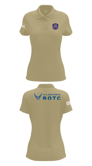 Womens Short Sleeve Performance Polo, Detachment 035, Air Force, Teamtime, Team time, sublimation, custom sports apparel, team uniforms, spirit wear, spiritwear, sports uniforms, custom shirts, team store, custom team store, fundraiser sports, apparel fundraiser