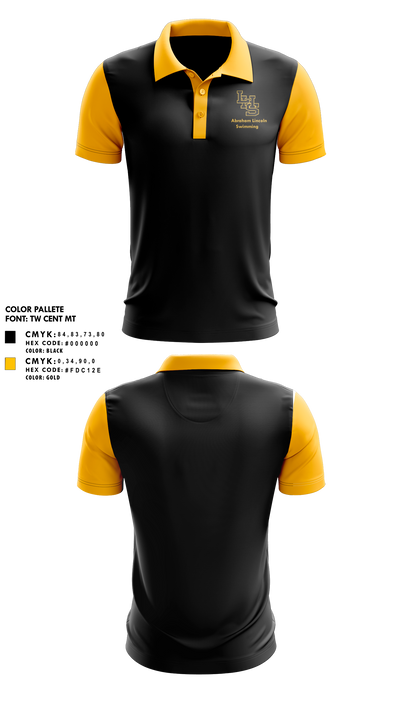 Abraham Lincoln High School Swimming 72192353 Short Sleeve Performance Polo - 5