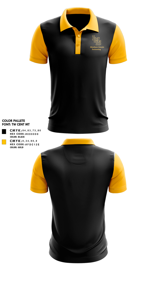 Short Sleeve Performance Polo, Abraham Lincoln High School Swimming, Swimming, Teamtime, Team time, sublimation, custom sports apparel, team uniforms, spirit wear, spiritwear, sports uniforms, custom shirts, team store, custom team store, fundraiser sports, apparel fundraiser