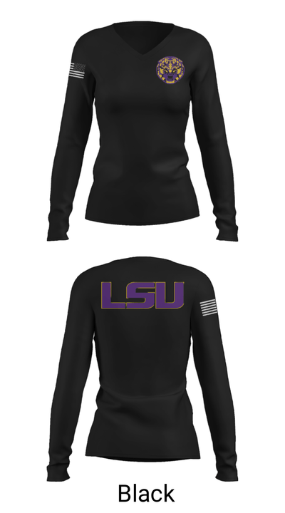 Louisiana State University 82713669 Women's Long Sleeve V-neck Shirt - 13