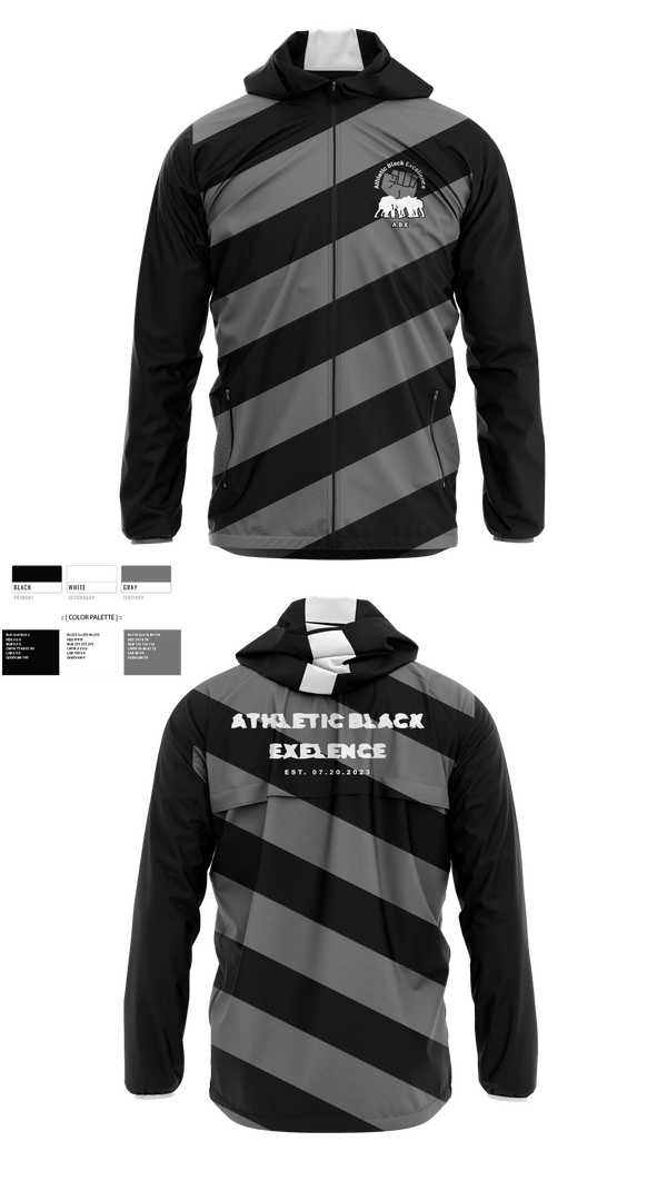 Windbreaker, Athletic Black Excellence, Track & Field, Teamtime, Team time, sublimation, custom sports apparel, team uniforms, spirit wear, spiritwear, sports uniforms, custom shirts, team store, custom team store, fundraiser sports, apparel fundraiser