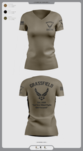 C/SMSgt Pope 93241026 Women's Short Sleeve V-neck Shirt - 2