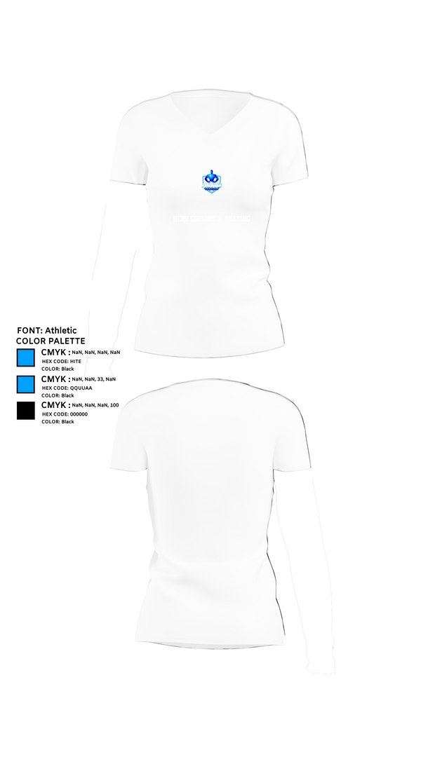 Womens Short Sleeve Vneck Shirt, Hero Cooling & Heating, , Teamtime, Team time, sublimation, custom sports apparel, team uniforms, spirit wear, spiritwear, sports uniforms, custom shirts, team store, custom team store, fundraiser sports, apparel fundraiser