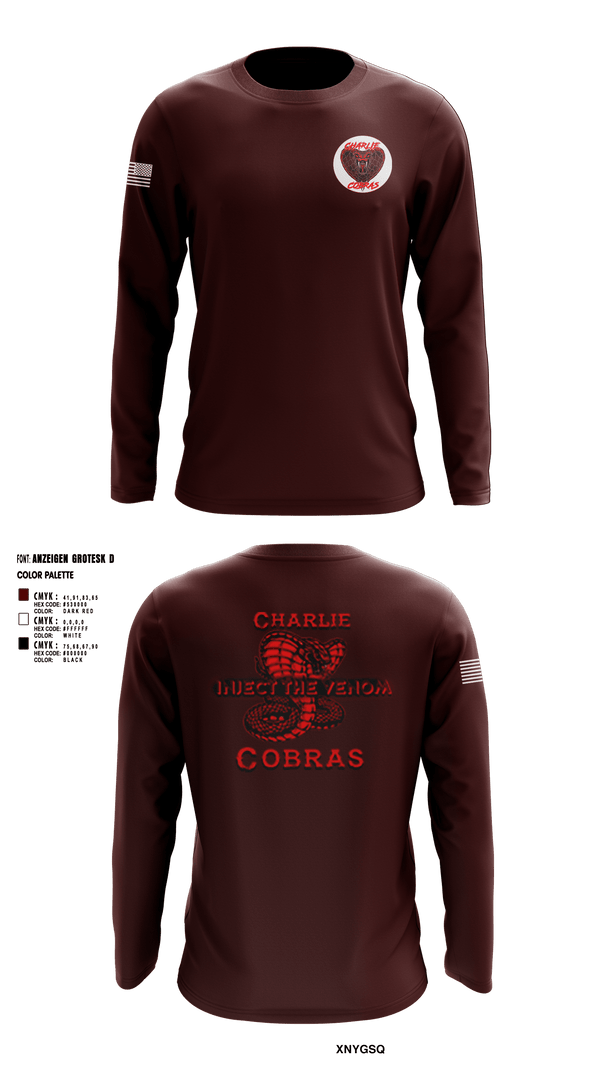 Long Sleeve Performance Shirt, Charlie Company Cobras, Army, Teamtime, Team time, sublimation, custom sports apparel, team uniforms, spirit wear, spiritwear, sports uniforms, custom shirts, team store, custom team store, fundraiser sports, apparel fundraiser