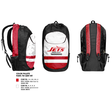 Gear Bag, Union Local High School Swimming, Swimming, Teamtime, Team time, sublimation, custom sports apparel, team uniforms, spirit wear, spiritwear, sports uniforms, custom shirts, team store, custom team store, fundraiser sports, apparel fundraiser