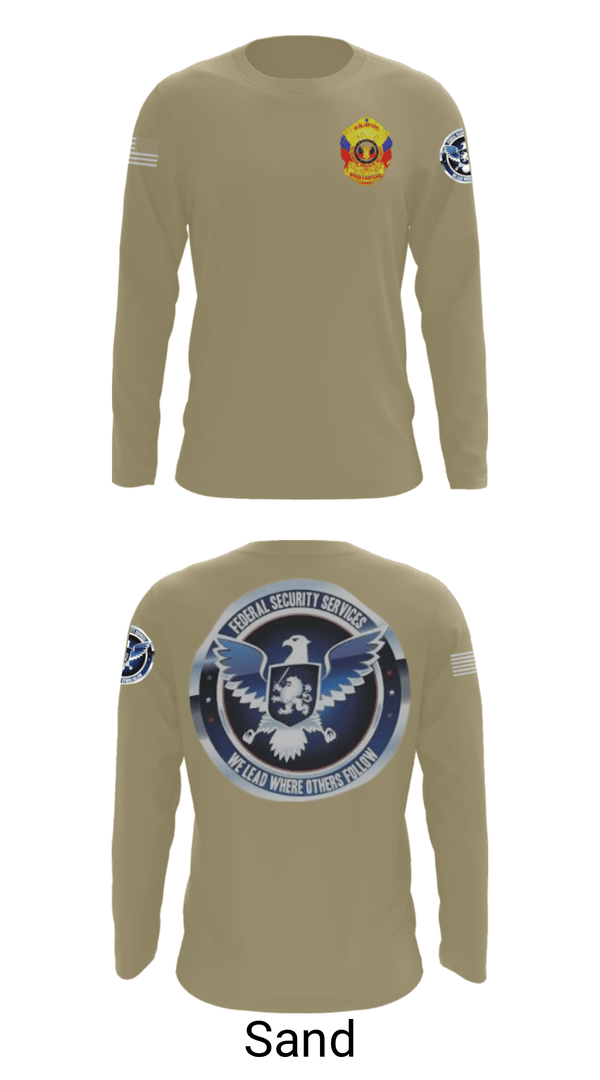 Long Sleeve Performance Shirt, TS FEDERAL PRIVATE SECURITY & BODYGUARD, Police, Teamtime, Team time, sublimation, custom sports apparel, team uniforms, spirit wear, spiritwear, sports uniforms, custom shirts, team store, custom team store, fundraiser sports, apparel fundraiser
