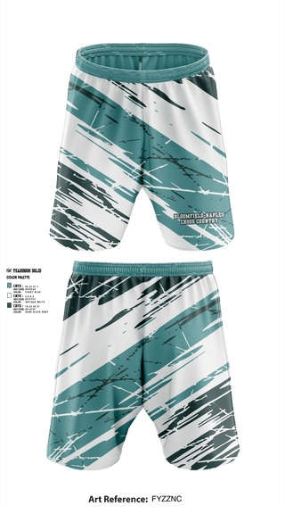 Athletic Shorts With Pockets, Bloomfield-Naples, Cross Country, Teamtime, Team time, sublimation, custom sports apparel, team uniforms, spirit wear, spiritwear, sports uniforms, custom shirts, team store, custom team store, fundraiser sports, apparel fundraiser