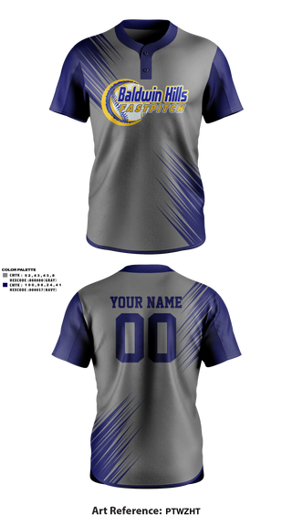 Two Button Softball Jersey, BALDWIN HILLS Softball, Softball, Teamtime, Team time, sublimation, custom sports apparel, team uniforms, spirit wear, spiritwear, sports uniforms, custom shirts, team store, custom team store, fundraiser sports, apparel fundraiser