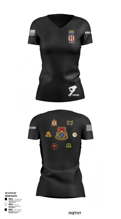 SPO Nation 55364584 Women's Short Sleeve V-neck Shirt - 133