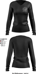 Panthers Volleyball 53574840 Women's Long Sleeve V-neck Shirt - 8