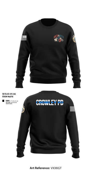 Crowley Police Department 8097883 Crew Neck Sweatshirt - 289