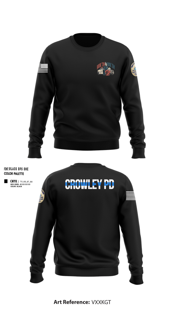 Crew Neck Sweatshirt, Crowley Police Department, , Teamtime, Team time, sublimation, custom sports apparel, team uniforms, spirit wear, spiritwear, sports uniforms, custom shirts, team store, custom team store, fundraiser sports, apparel fundraiser
