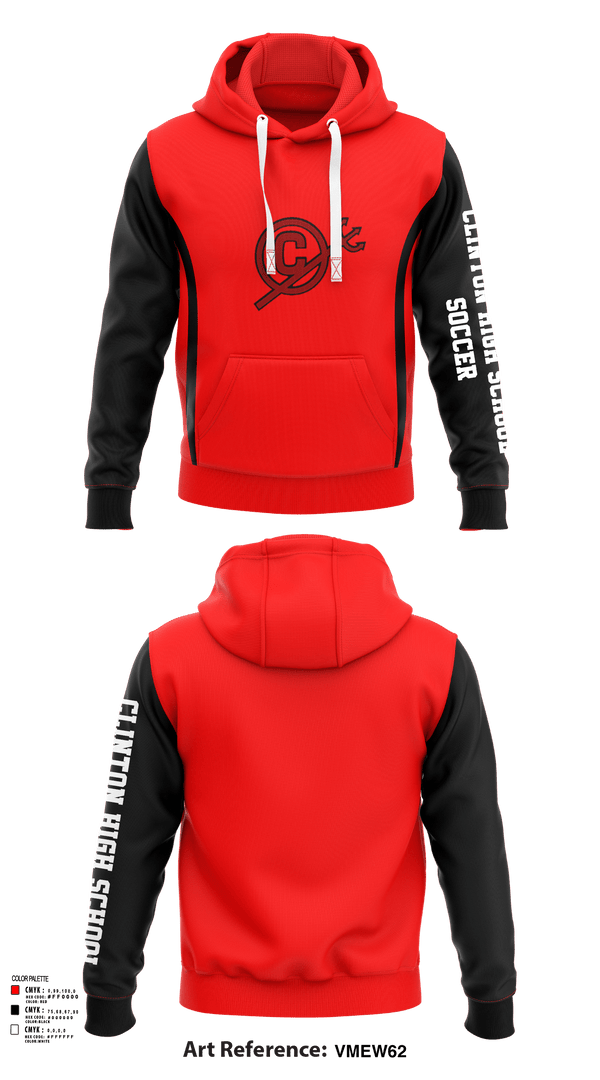 Hoodie, Clinton High School Soccer, Men's Soccer, Teamtime, Team time, sublimation, custom sports apparel, team uniforms, spirit wear, spiritwear, sports uniforms, custom shirts, team store, custom team store, fundraiser sports, apparel fundraiser
