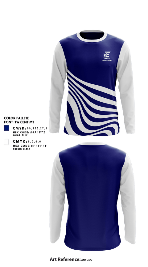 Long Sleeve Performance Shirt, Emmett High School Cross Country, Cross Country, Teamtime, Team time, sublimation, custom sports apparel, team uniforms, spirit wear, spiritwear, sports uniforms, custom shirts, team store, custom team store, fundraiser sports, apparel fundraiser