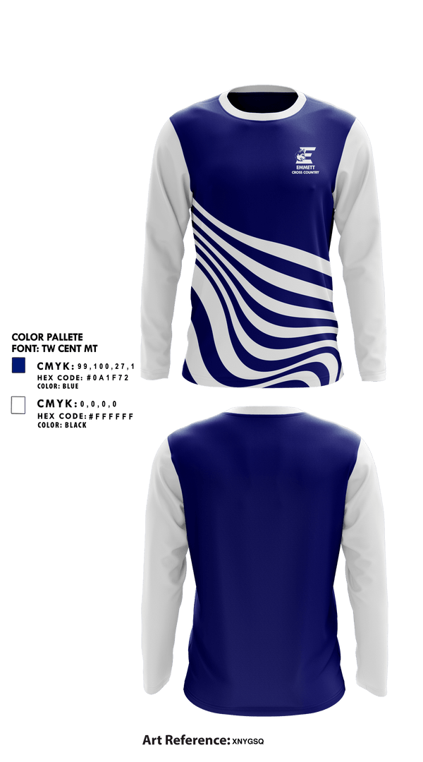 Long Sleeve Performance Shirt, Emmett High School Cross Country, Cross Country, Teamtime, Team time, sublimation, custom sports apparel, team uniforms, spirit wear, spiritwear, sports uniforms, custom shirts, team store, custom team store, fundraiser sports, apparel fundraiser