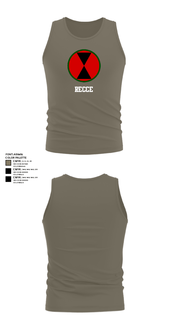 Tank Top, RECCE, Army, Teamtime, Team time, sublimation, custom sports apparel, team uniforms, spirit wear, spiritwear, sports uniforms, custom shirts, team store, custom team store, fundraiser sports, apparel fundraiser