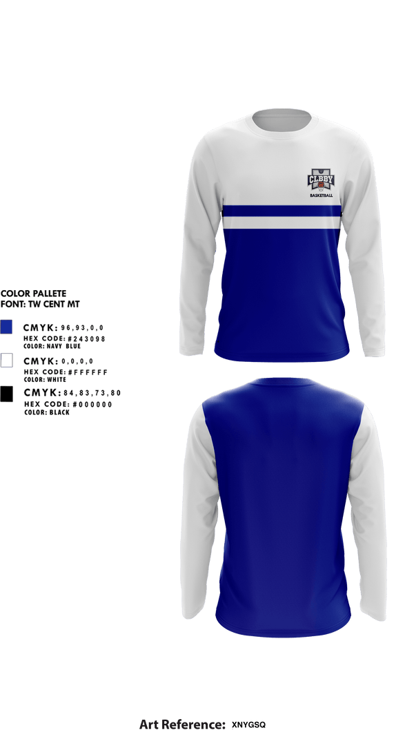Long Sleeve Performance Shirt, CLBBY Basketball, Men's Basketball, Teamtime, Team time, sublimation, custom sports apparel, team uniforms, spirit wear, spiritwear, sports uniforms, custom shirts, team store, custom team store, fundraiser sports, apparel fundraiser
