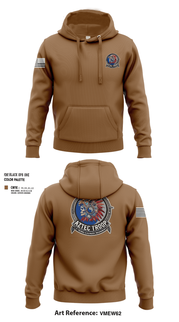 Hoodie, A Trp 2/183d CAV, National Guard, Teamtime, Team time, sublimation, custom sports apparel, team uniforms, spirit wear, spiritwear, sports uniforms, custom shirts, team store, custom team store, fundraiser sports, apparel fundraiser