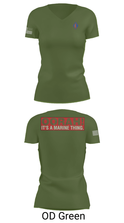 1st Marine Regiment 32808075 Women's Short Sleeve V-neck Shirt - 38