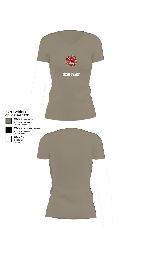 Womens Short Sleeve Vneck Shirt, SCSO USART, , Teamtime, Team time, sublimation, custom sports apparel, team uniforms, spirit wear, spiritwear, sports uniforms, custom shirts, team store, custom team store, fundraiser sports, apparel fundraiser