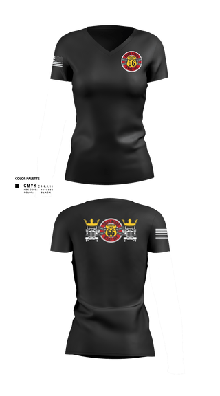 Women's Short Sleeve Vneck Shirt, 66TH TC, Army, Teamtime, Team time, sublimation, custom sports apparel, team uniforms, spirit wear, spiritwear, sports uniforms, custom shirts, team store, custom team store, fundraiser sports, apparel fundraiser