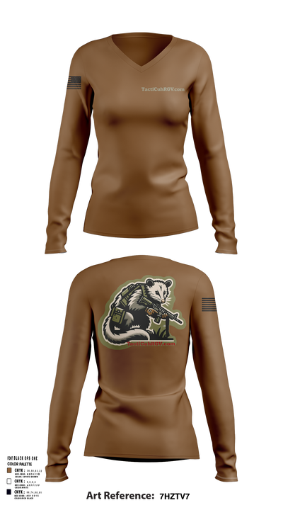 TactiCuhRGV.com 64452047 Women's Long Sleeve V-neck Shirt -1 127