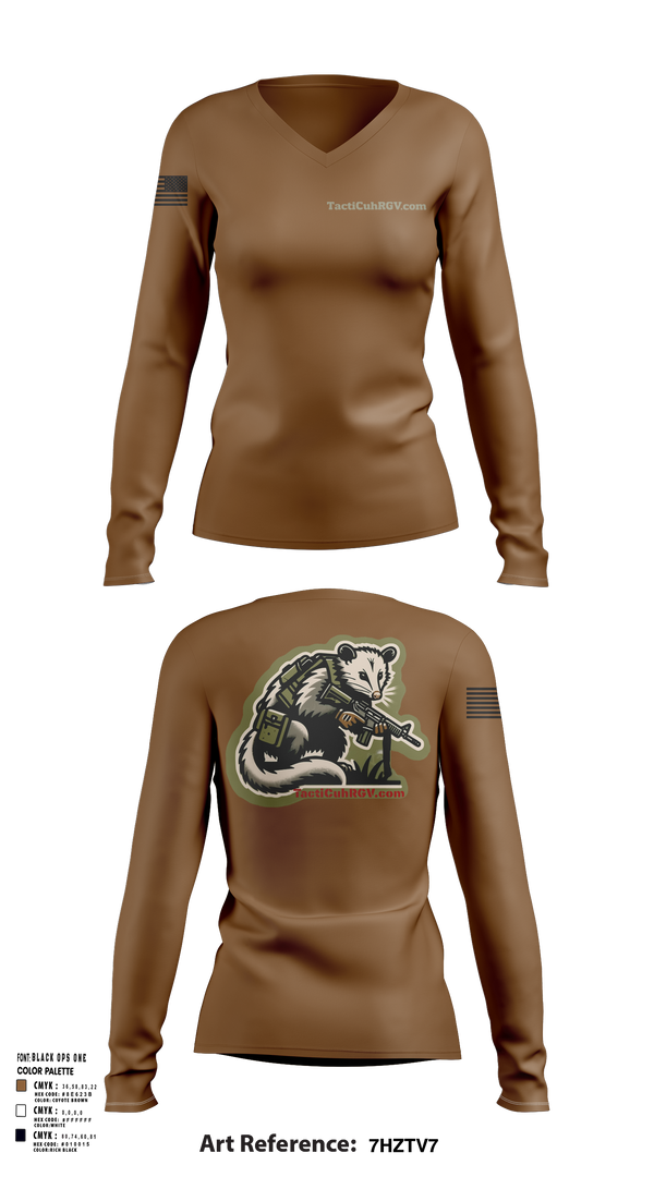 Womens Long Sleeve Vneck Shirt 1, TactiCuhRGV.com, Police, Teamtime, Team time, sublimation, custom sports apparel, team uniforms, spirit wear, spiritwear, sports uniforms, custom shirts, team store, custom team store, fundraiser sports, apparel fundraiser