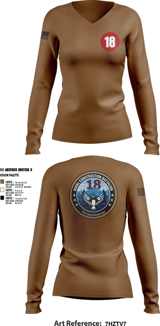 Womens Long Sleeve Vneck Shirt, NCB 18, , Teamtime, Team time, sublimation, custom sports apparel, team uniforms, spirit wear, spiritwear, sports uniforms, custom shirts, team store, custom team store, fundraiser sports, apparel fundraiser